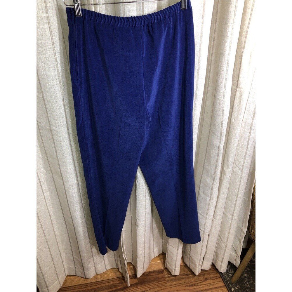 Sag Harbor Petite 2-Piece Pant Suit Set 10P Tank & Trousers Y2K Periwinkle Blue - Picture 9 of 14